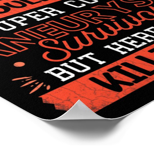 Cute Aneurysm Survivor Brain Surgery Awareness Gra Poster (Hoek)