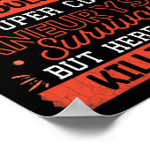 Cute Aneurysm Survivor Brain Surgery Awareness Gra Poster (Hoek)