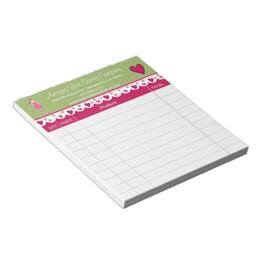 Cute Angel and Hearts-Notitieblok Notitieblok (Schuin)