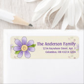 Cute Angel Antics Whimsy Flower Adresetiketten 2 Etiket (Insitu)
