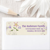 Cute Angel Antics Whimsy Flowers Adresetiketten 2 Etiket (Insitu)