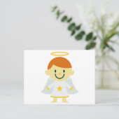 Cute Angel Boy met Halo Briefkaart (Staand voorkant)