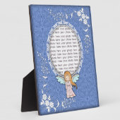 Cute Angel en Floral Custom Photo Plaque Fotoplaat (Zijkant)
