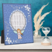 Cute Angel en Floral Custom Photo Plaque Fotoplaat (Zijkant)