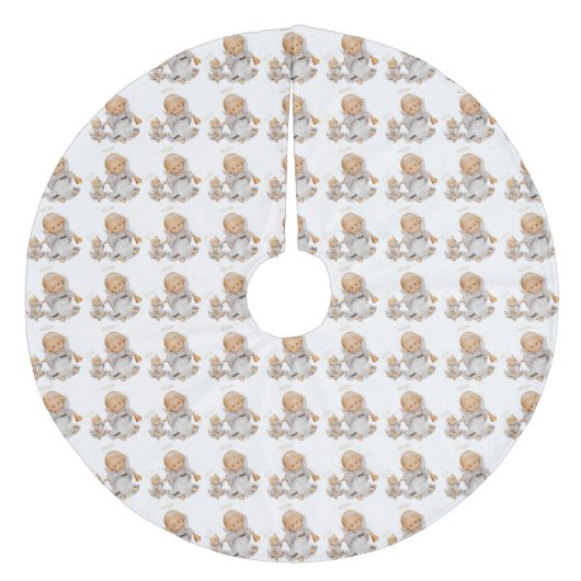 Cute Angel Fleece Kerstboom Rok (Voorkant)