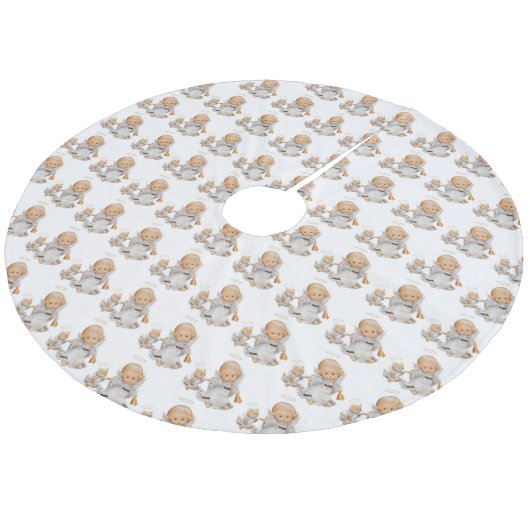 Cute Angel Fleece Kerstboom Rok (Gekanteld)