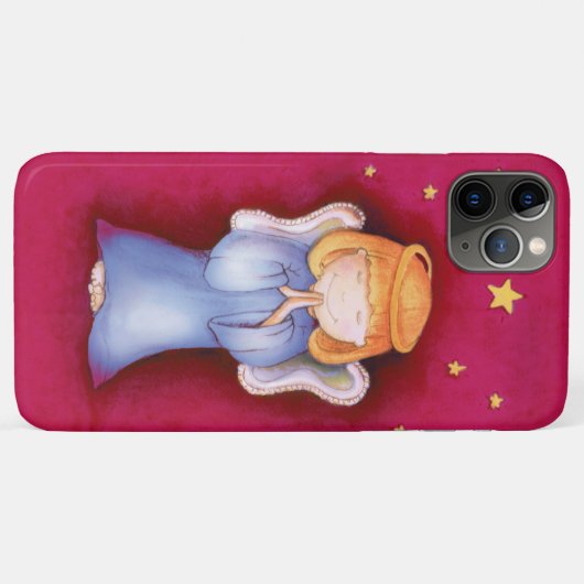 Cute angel girl rode roze ifoon Case-Mate iPhone case (Achterkant (horizontaal))