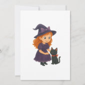 Cute Angel on the Way Halloween Baby Shower Kaart (Achterkant)