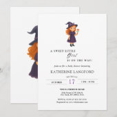 Cute Angel on the Way Halloween Baby Shower Kaart (Voorkant / Achterkant)