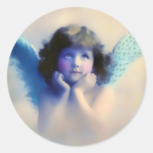 Cute  Angel Ronde Sticker