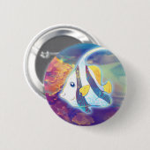 Cute Angelfish Ronde Button 5,7 Cm (Voorkant /achterkant)