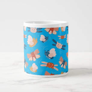 Cute-angelkattenpatroon Grote Koffiekop