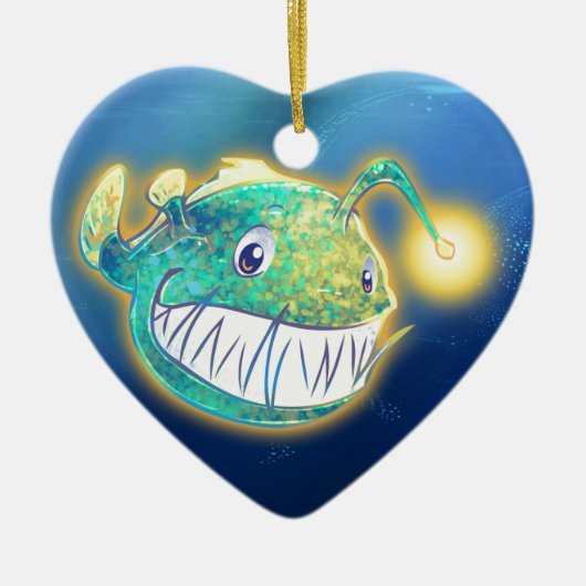 Cute Angler Fish Keramisch Ornament (Voorkant)