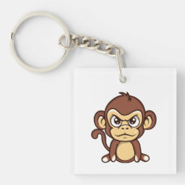 Cute Angry Baby Monkey Keychain