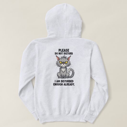 Cute Angry Cat Sweatshirt (Design achterkant)