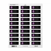 Cute Angry Ghost Halloween Return Address Labels (Full Sheet)