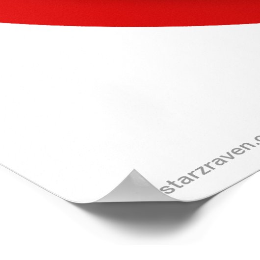 Cute Angry Ghost Red Halloween Poster (Hoek)