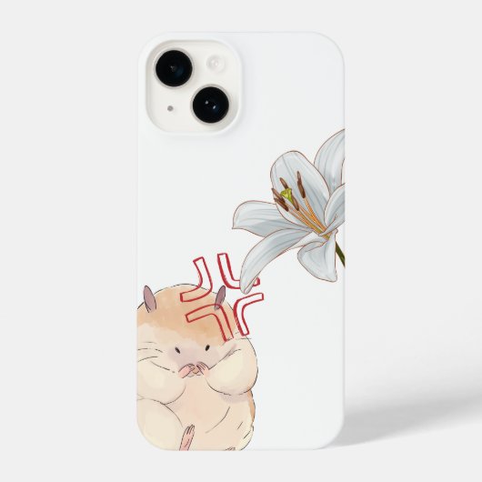 cute angry hamster iPhone hoesje (Achterkant)