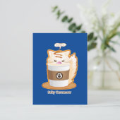 Cute Angry Salted Caramel Coffee Kat Briefkaart (Staand voorkant)
