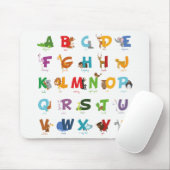 Cute Animal Alphabet Letters Muismat (Met muis)