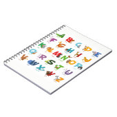Cute Animal Alphabet Letters Notitieboek (Linkerzijde)