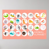 Cute Animal Alphabet Poster (Voorkant)
