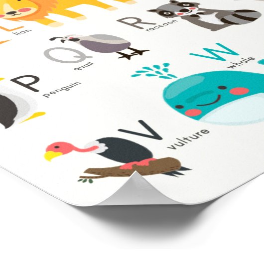 Cute Animal Alphabet Poster (Hoek)