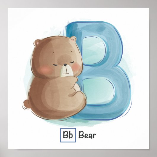 Cute Animal Alphabet Poster (Voorkant)