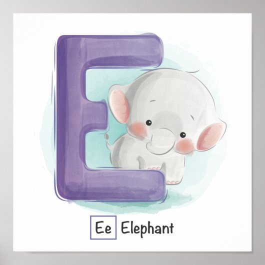 Cute Animal Alphabet Poster (Voorkant)