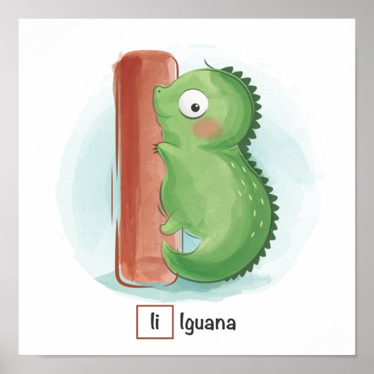 Cute Animal Alphabet Poster (Voorkant)