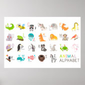 Cute Animal Alphabet Poster (Voorkant)
