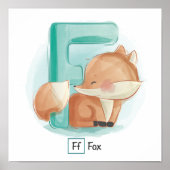 Cute Animal Alphabet Poster (Voorkant)