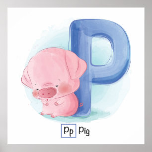 Cute Animal Alphabet Poster