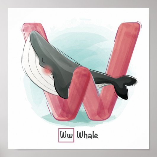 Cute Animal Alphabet Poster (Voorkant)