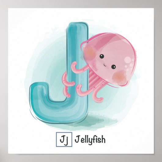 Cute Animal Alphabet Poster (Voorkant)