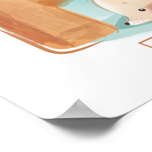 Cute Animal Alphabet Poster (Hoek)