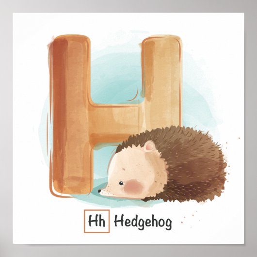 Cute Animal Alphabet Poster (Voorkant)