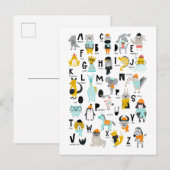 Cute Animal Alphabet | Sommige hebben Petten Briefkaart (Voorkant / Achterkant)