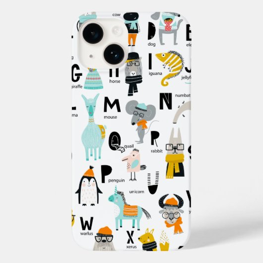 Cute Animal Alphabet | Sommige hebben Petten Case-Mate iPhone Case (Achterkant)