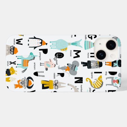 Cute Animal Alphabet | Sommige hebben Petten Case-Mate iPhone Case (Achterkant (horizontaal))