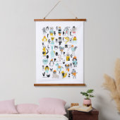 Cute Animal Alphabet | Sommige hebben Petten Hangend Wandkleed (Slaapkamer)