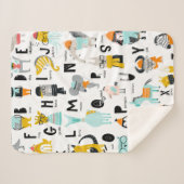 Cute Animal Alphabet | Sommige hebben Petten Sherpa Deken (Voorkant (horizontaal))