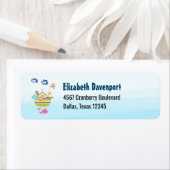 Cute Animal Ark met een vlinder en walvis Etiket (Insitu)