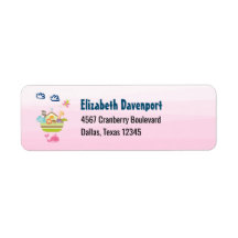 Cute Animal Ark met een vlinder en walvisroze