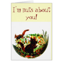 Cute Animal Art Autumn Squirrels