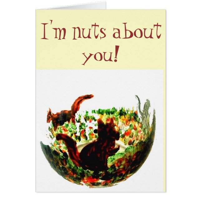 Cute Animal Art Autumn Squirrels (Voorkant)