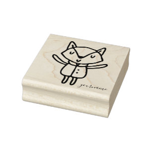 Cute Animal Baby Fox Rubberstempel