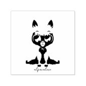 Cute Animal Baby Llama Zelfinktende Stempel (Design)