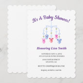 Cute Animal Baby Mobile Baby shower Kaart (Voorkant / Achterkant)