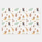 Cute Animal Birthday Party Pattern Inpakpapier Vel (Voorkant 2)
